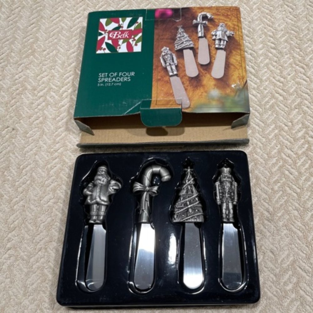 Set of 4 - Vintage NEW in Original Box set of Holiday Spreaders - NWT